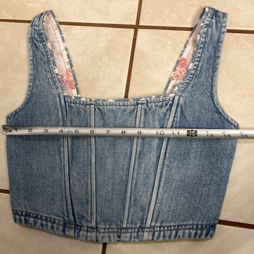 Lucky Brand Denim Crop Tank Top - Picture 7 of 10